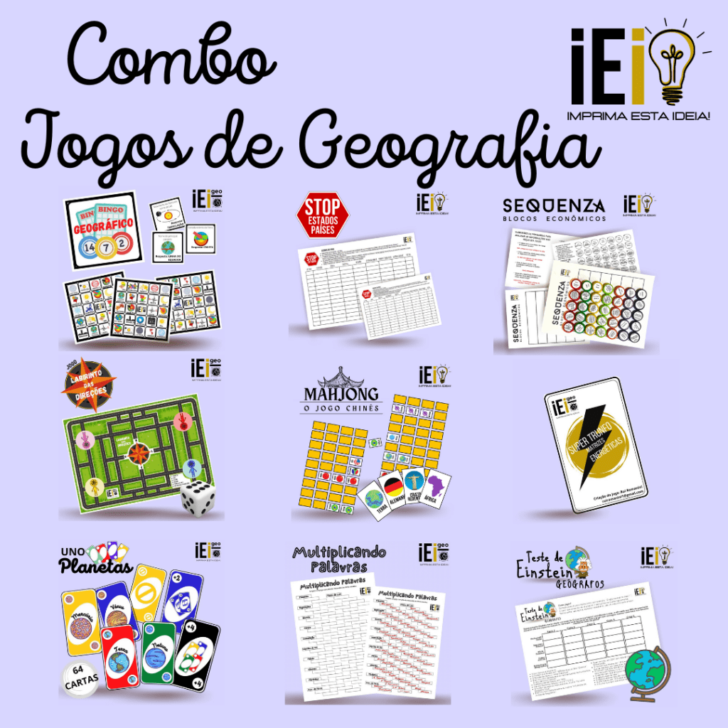 Combo Jogos de Geografia - Imprima esta Ideia