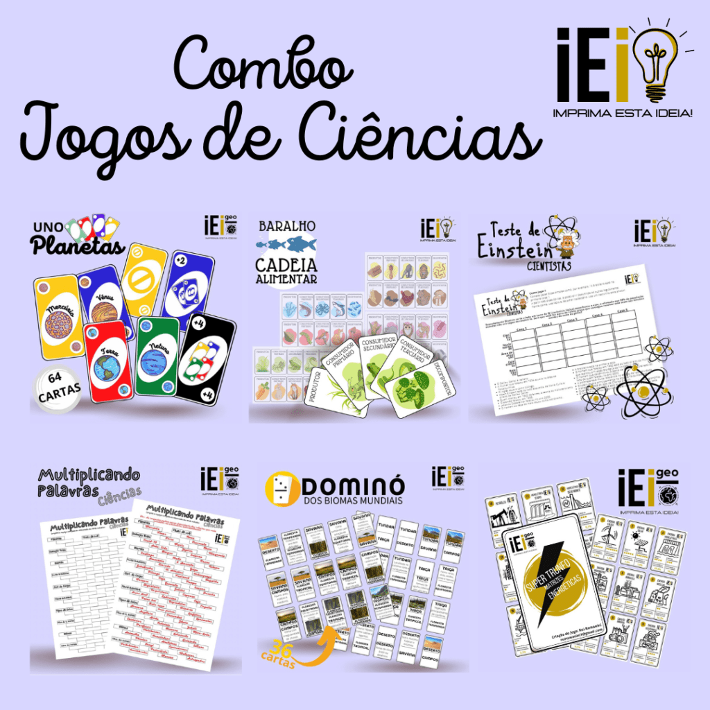 Combo Jogos de Ciências - Imprima esta Ideia